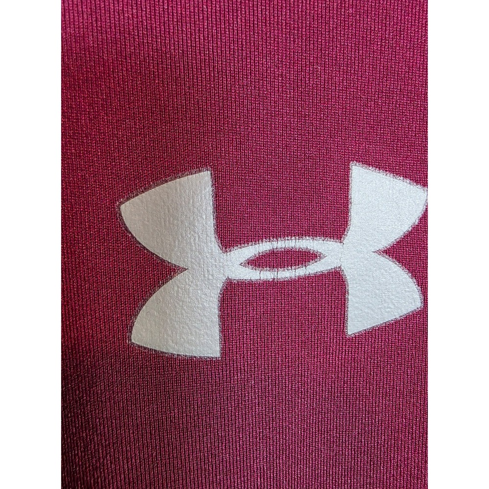 Under Armour Mens HeatGear Compression Shirt Long Sleeve Maroon Burgundy Large - Picture 5 of 9